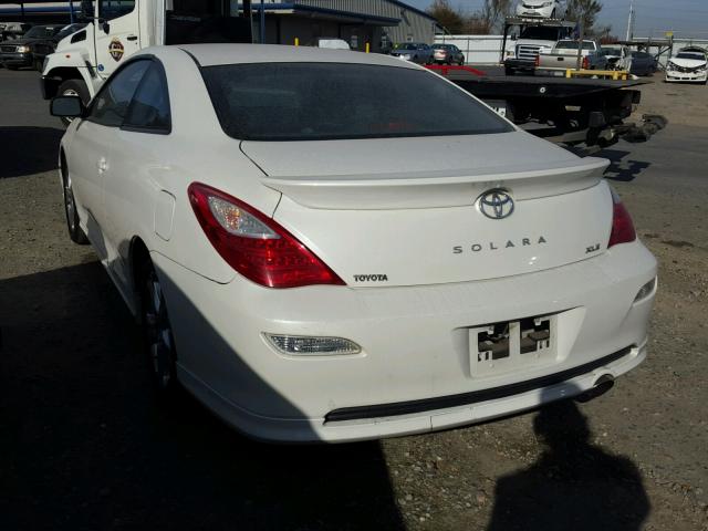 4T1CE30P58U765377 - 2008 TOYOTA CAMRY SOLA WHITE photo 3