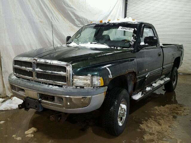 3B7KF26Z1WM242262 - 1998 DODGE RAM 2500 GREEN photo 2