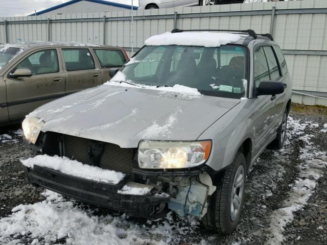 JF1SG63607H735800 - 2007 SUBARU FORESTER 2 SILVER photo 2