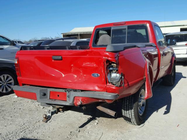 1FTYR10U22PA25994 - 2002 FORD RANGER RED photo 4