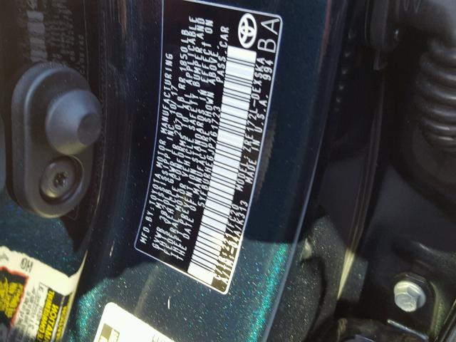 5YFBURHE6JP761723 - 2018 TOYOTA COROLLA L BLUE photo 10