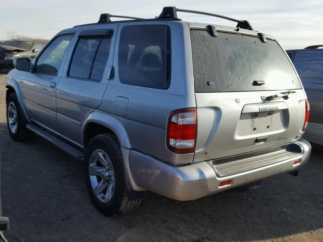 JN8DR09Y74W912521 - 2004 NISSAN PATHFINDER SILVER photo 3