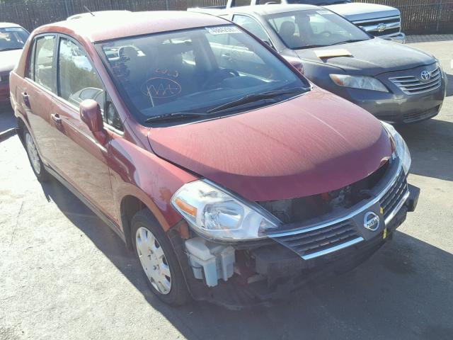 3N1BC11E49L450317 - 2009 NISSAN VERSA S RED photo 1