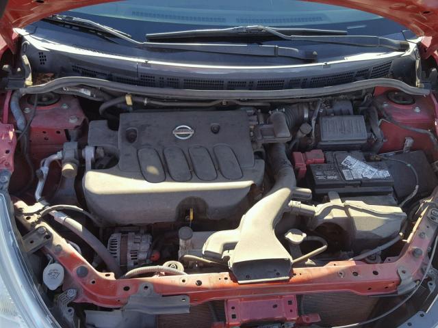 3N1BC11E49L450317 - 2009 NISSAN VERSA S RED photo 7