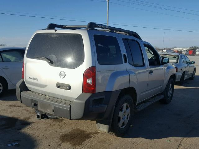 5N1AN08W08C514001 - 2008 NISSAN XTERRA OFF SILVER photo 4