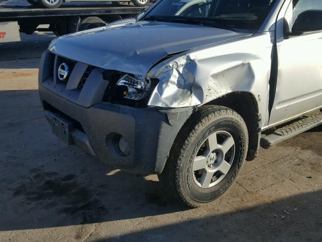 5N1AN08W08C514001 - 2008 NISSAN XTERRA OFF SILVER photo 9