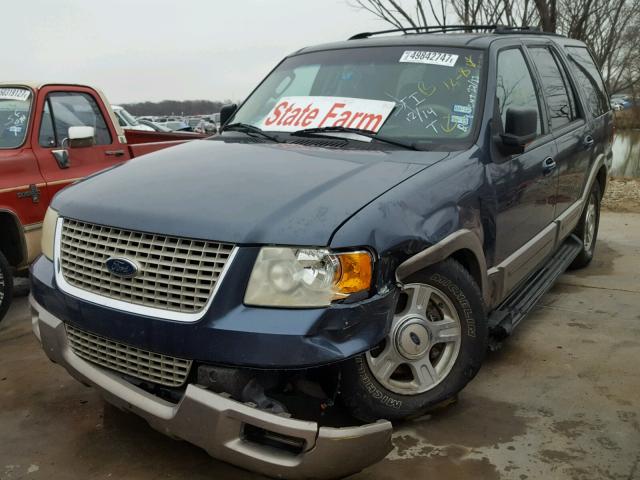 1FMEU17L13LA17176 - 2003 FORD EXPEDITION BLUE photo 2