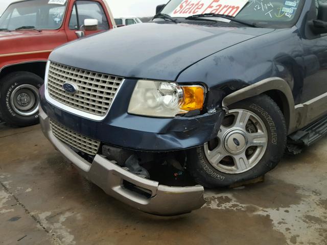 1FMEU17L13LA17176 - 2003 FORD EXPEDITION BLUE photo 9