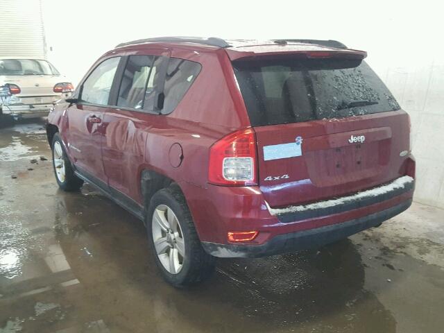 1C4NJDEB3DD263926 - 2013 JEEP COMPASS LA MAROON photo 3