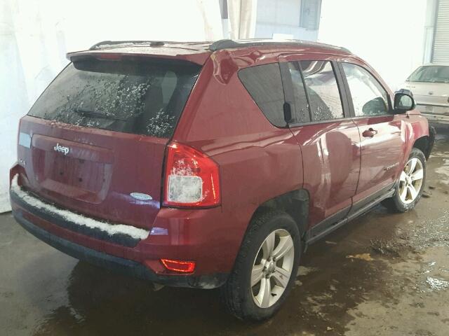 1C4NJDEB3DD263926 - 2013 JEEP COMPASS LA MAROON photo 4