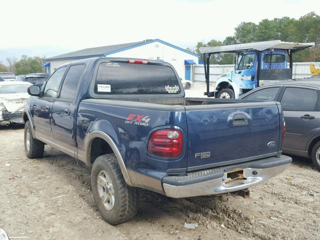 1FTRW08L63KD14118 - 2003 FORD F150 SUPER BLUE photo 3