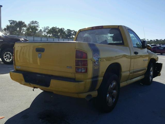 1D7HA16D55J528592 - 2005 DODGE RAM 1500 S YELLOW photo 4