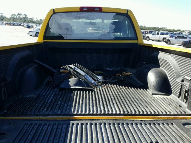 1D7HA16D55J528592 - 2005 DODGE RAM 1500 S YELLOW photo 6