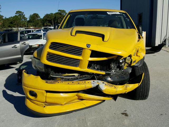 1D7HA16D55J528592 - 2005 DODGE RAM 1500 S YELLOW photo 9