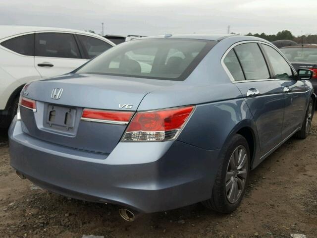 1HGCP3F85CA023328 - 2012 HONDA ACCORD EXL BLUE photo 4