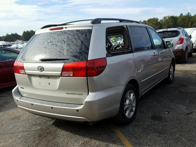 5TDZA22C74S196190 - 2004 TOYOTA SIENNA XLE TAN photo 4