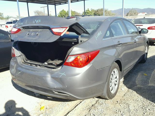 5NPEB4AC1DH604830 - 2013 HYUNDAI SONATA GLS CHARCOAL photo 4