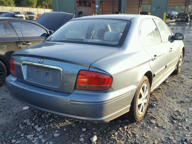 KMHWF25S55A152142 - 2005 HYUNDAI SONATA GL BLUE photo 4