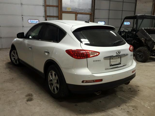 JNKAJ09E38M302546 - 2008 INFINITI EX35 BASE WHITE photo 3