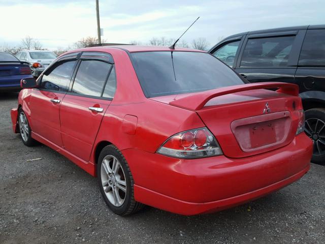 JA3AJ66F64U050995 - 2004 MITSUBISHI LANCER RAL RED photo 3