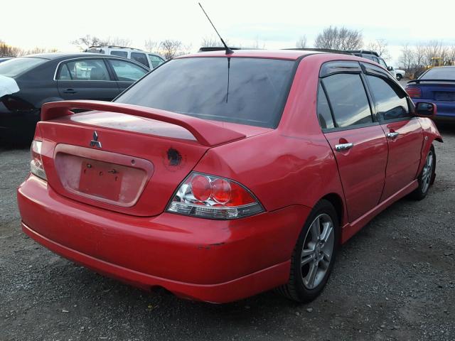 JA3AJ66F64U050995 - 2004 MITSUBISHI LANCER RAL RED photo 4