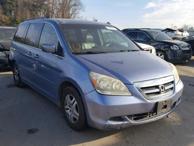 5FNRL38716B124287 - 2006 HONDA ODYSSEY EX BLUE photo 1