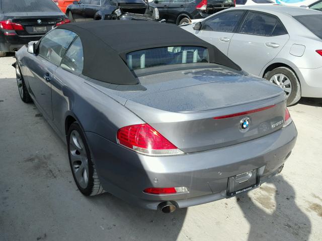 WBAEK13507CN82846 - 2007 BMW 650 I CHARCOAL photo 3