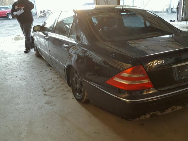 WDBNG75J1YA041186 - 2000 MERCEDES-BENZ S 500 BLACK photo 3