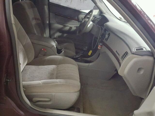 2G1WF55K439125537 - 2003 CHEVROLET IMPALA MAROON photo 5