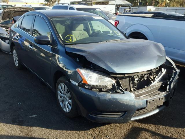 3N1AB7APXFY362499 - 2015 NISSAN SENTRA S BLUE photo 1