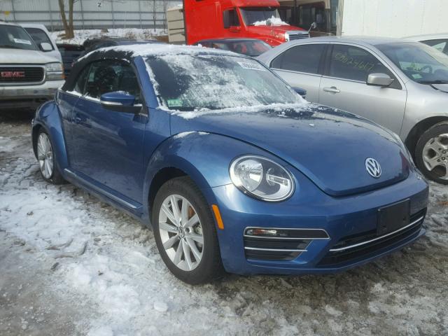 3VW517AT8HM803178 - 2017 VOLKSWAGEN BEETLE S/S BLUE photo 1
