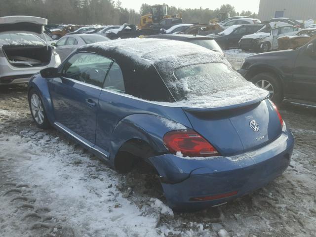 3VW517AT8HM803178 - 2017 VOLKSWAGEN BEETLE S/S BLUE photo 3