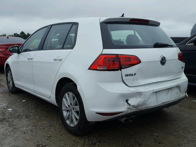 3VW217AU6FM014097 - 2015 VOLKSWAGEN GOLF WHITE photo 3