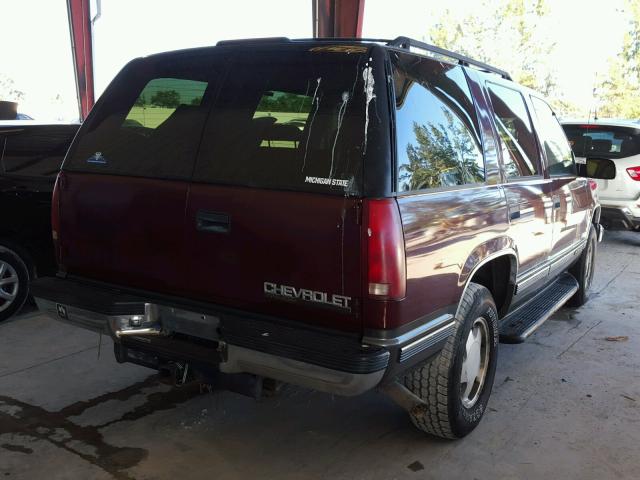 1GNEK13R6XJ560309 - 1999 CHEVROLET TAHOE K150 MAROON photo 4