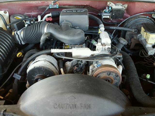 1GNEK13R6XJ560309 - 1999 CHEVROLET TAHOE K150 MAROON photo 7