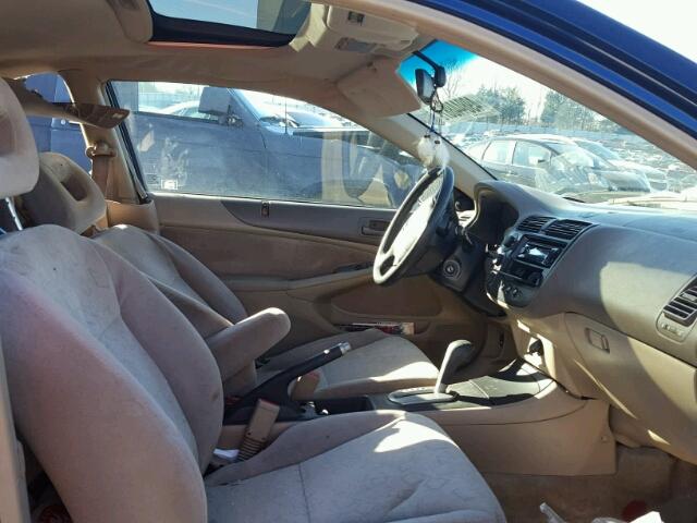 1HGEM22982L006875 - 2002 HONDA CIVIC EX 蓝色 照片 5