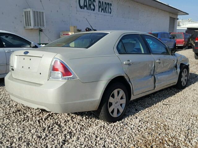 3FAHP06Z58R196653 - 2008 FORD FUSION S BEIGE photo 4