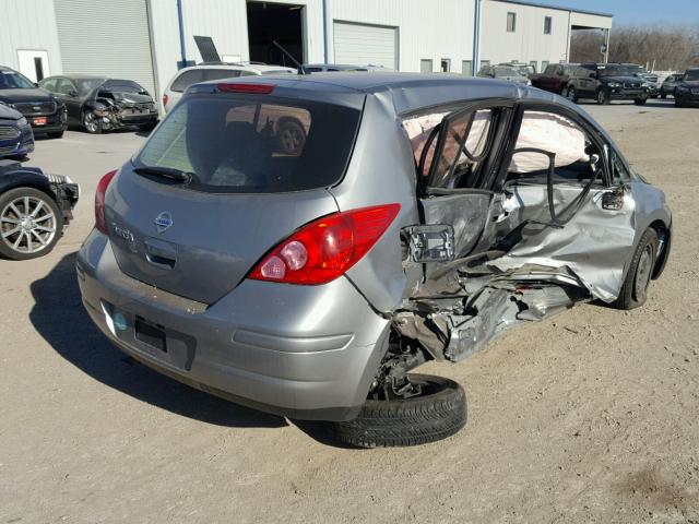 3N1BC1CP7CK289716 - 2012 NISSAN VERSA S GRAY photo 4