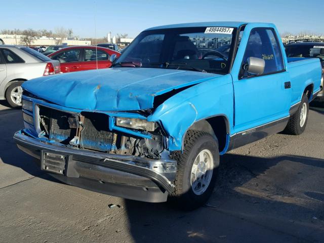 1GTEC14K4RE522368 - 1994 GMC SIERRA C15 BLUE photo 2