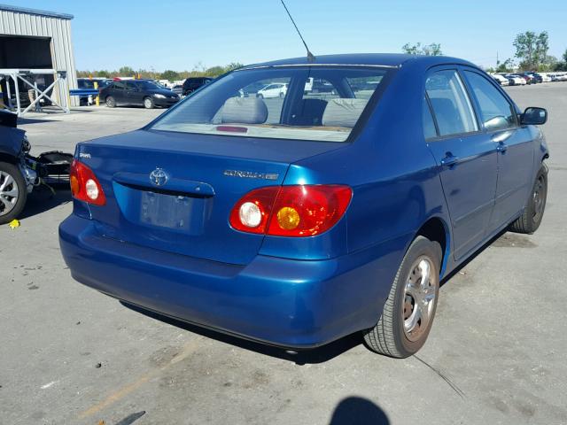 1NXBR32E04Z257033 - 2004 TOYOTA COROLLA CE BLUE photo 4