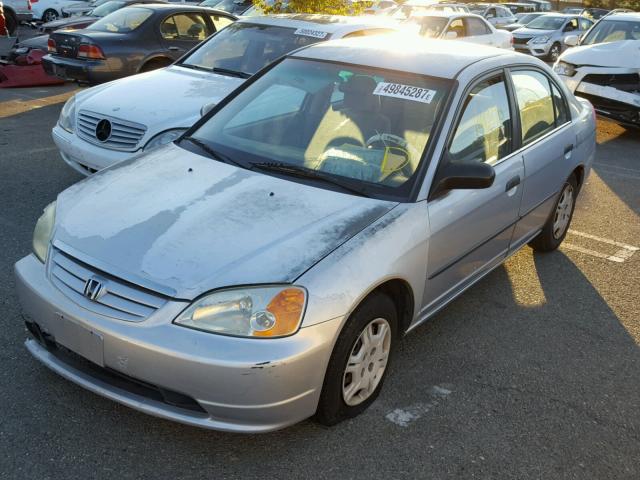 2HGES16182H588154 - 2002 HONDA CIVIC DX SILVER photo 2