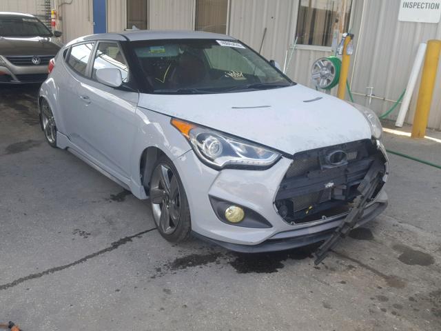 KMHTC6AE2FU222571 - 2015 HYUNDAI VELOSTER T GRAY photo 1