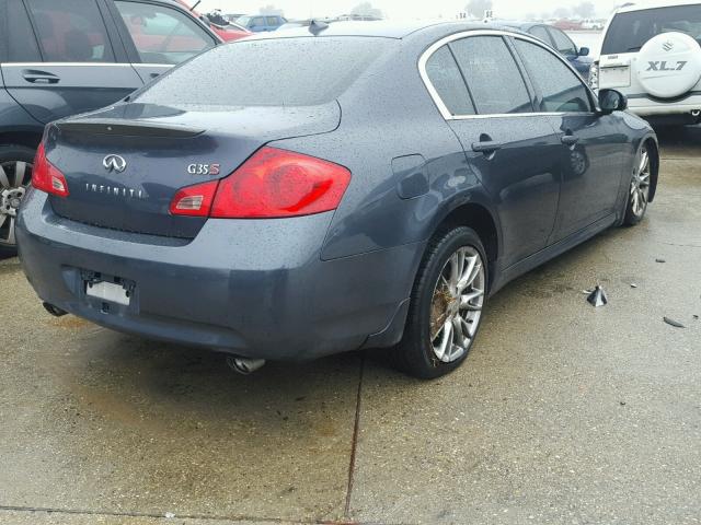 JNKBV61E27M724619 - 2007 INFINITI G35 GRAY photo 4