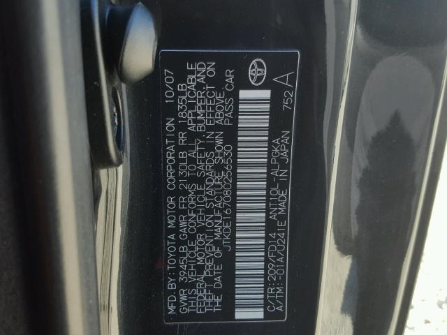 JTKDE167080256530 - 2008 TOYOTA SCION TC 黑色 照片 10