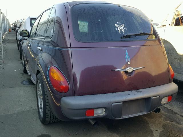 3C8FY4BB61T512034 - 2001 CHRYSLER PT CRUISER PURPLE photo 3