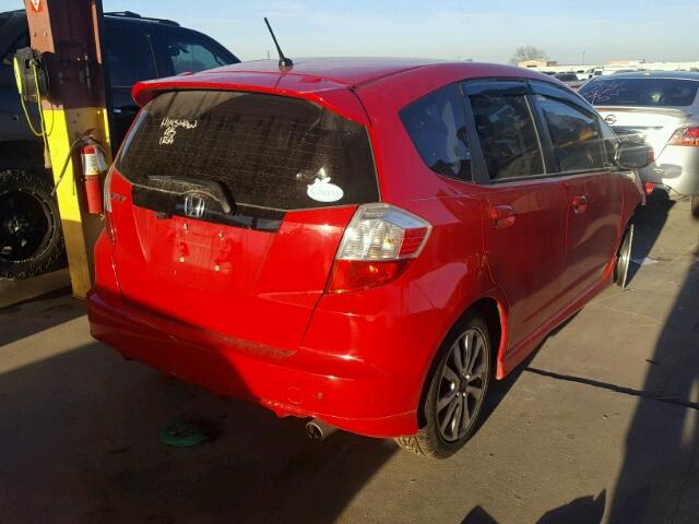 JHMGE8H59DC020636 - 2013 HONDA FIT SPORT RED photo 4