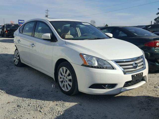 3N1AB7AP3DL615298 - 2013 NISSAN SENTRA S WHITE photo 1