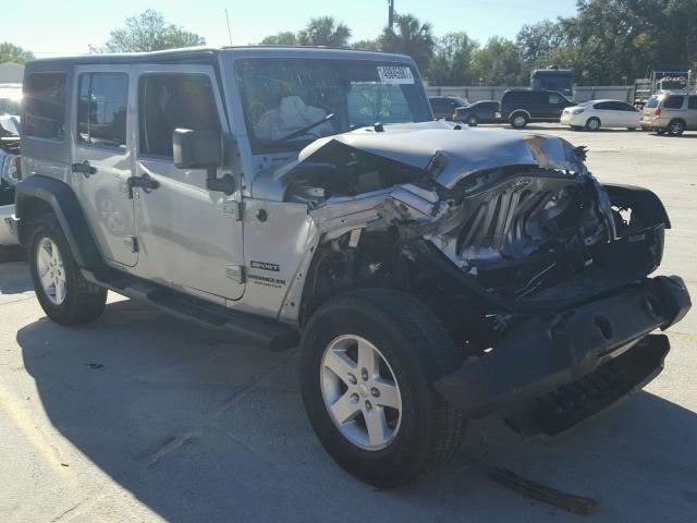 1C4BJWDG4GL123437 - 2016 JEEP WRANGLER U SILVER photo 1