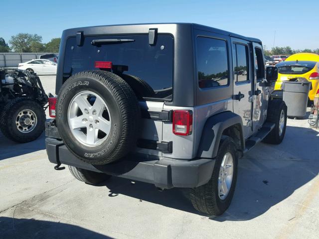 1C4BJWDG4GL123437 - 2016 JEEP WRANGLER U SILVER photo 4