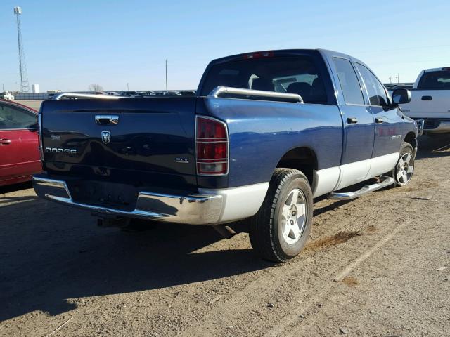 1D7HA18D85J542192 - 2005 DODGE RAM 1500 S BLUE photo 4